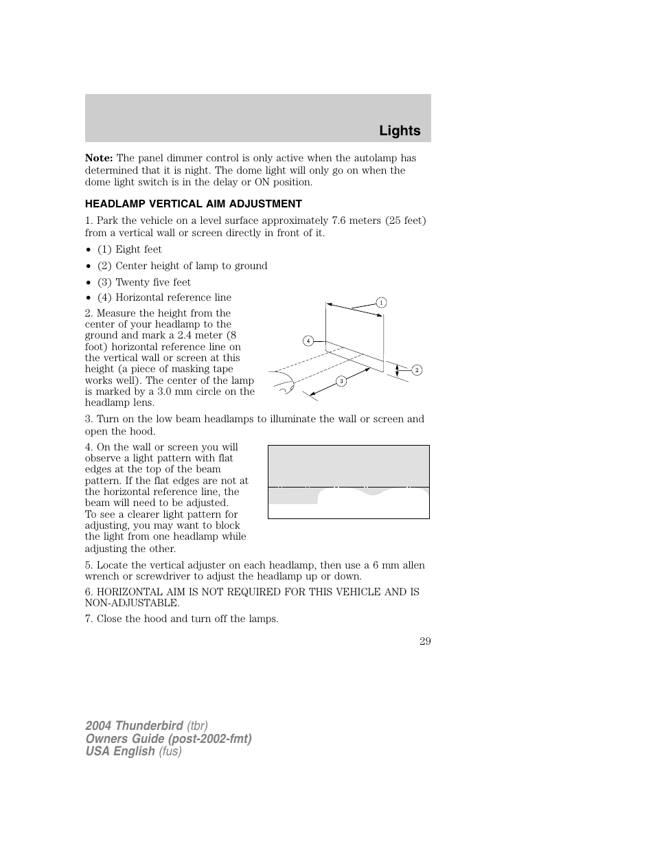 Lights | FORD 2004 Thunderbird v.1 User Manual | Page 29 / 216