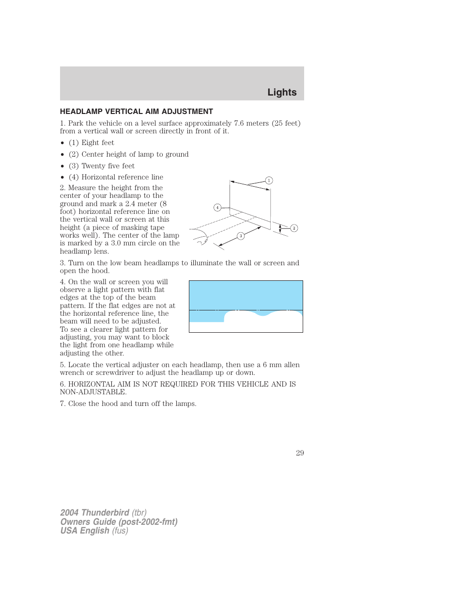 Lights | FORD 2004 Thunderbird v.2 User Manual | Page 29 / 224