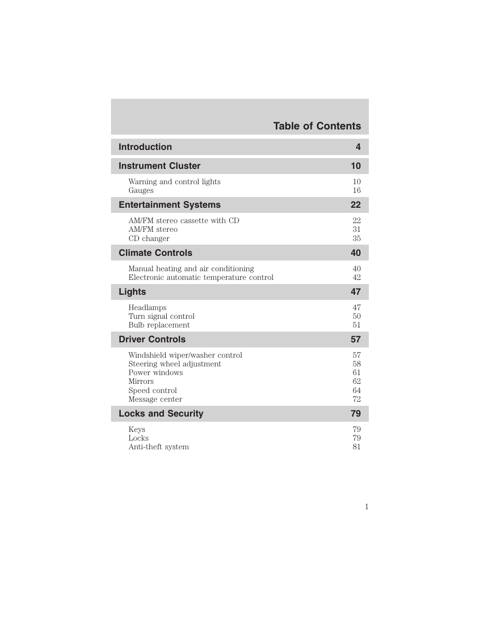 FORD 2003 Crown Victoria v.1 User Manual | 232 pages