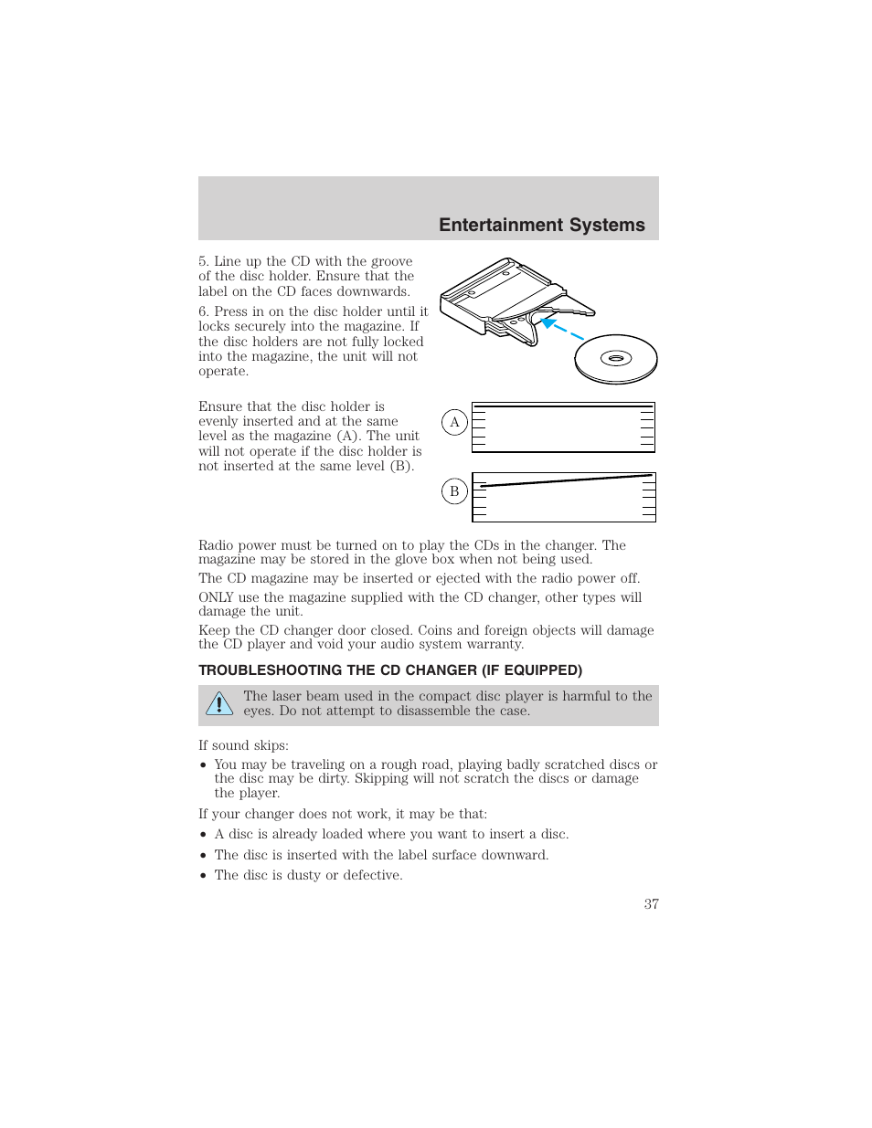 Entertainment systems | FORD 2003 Crown Victoria v.1 User Manual | Page 37 / 232