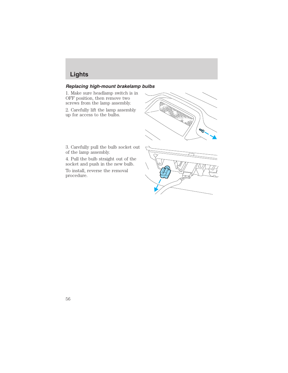 Lights | FORD 2003 Crown Victoria v.1 User Manual | Page 56 / 232