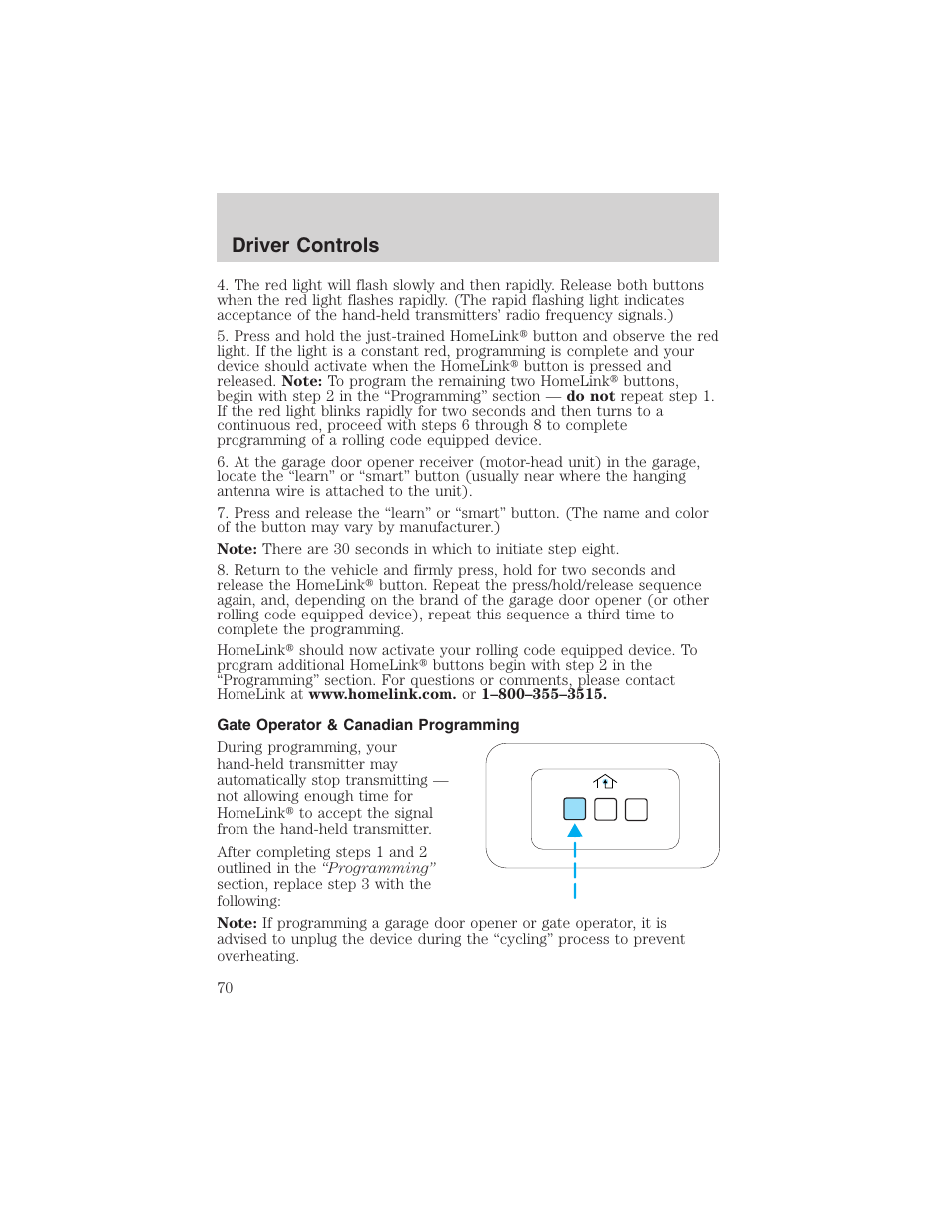 Driver controls | FORD 2003 Crown Victoria v.1 User Manual | Page 70 / 232