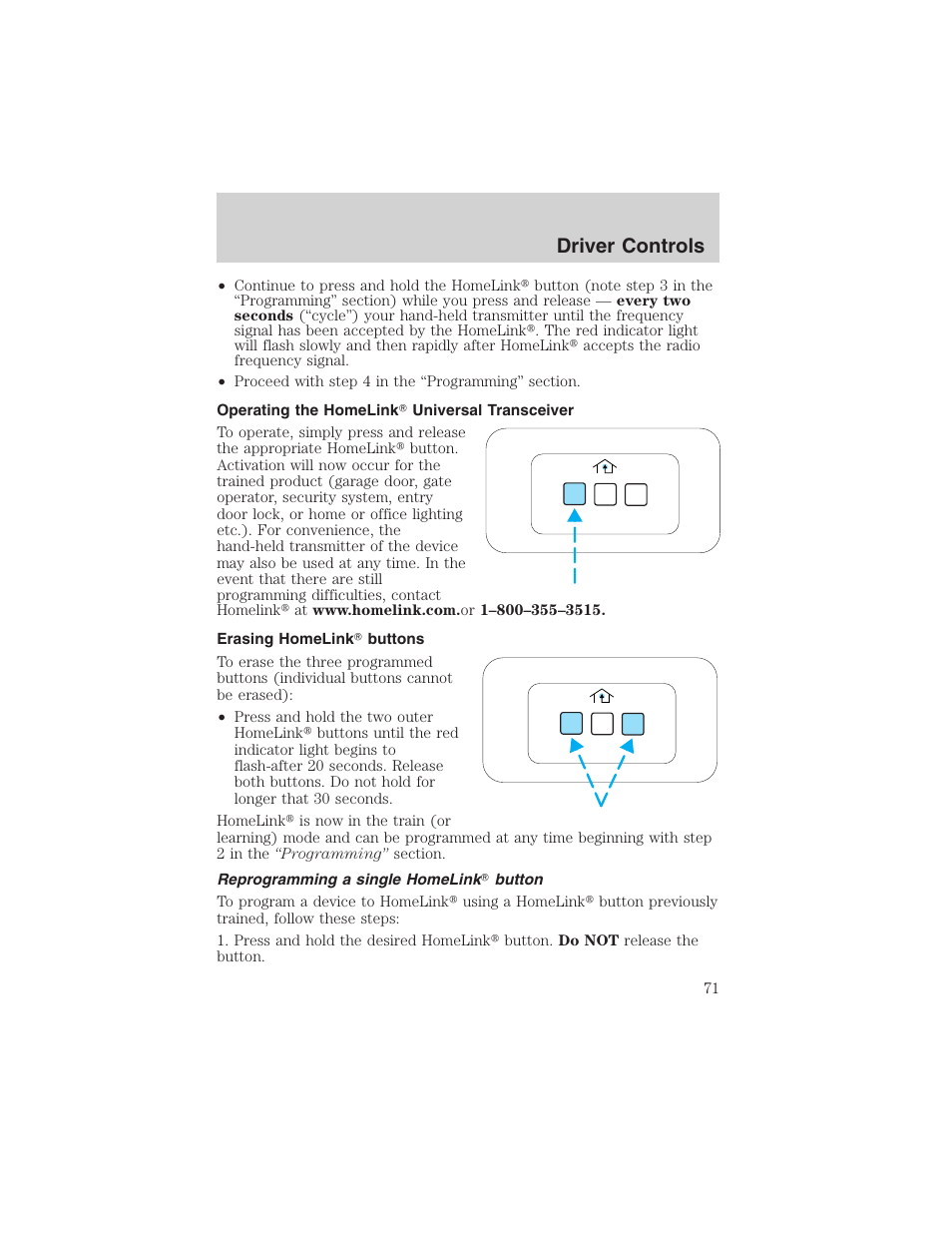 Driver controls | FORD 2003 Crown Victoria v.1 User Manual | Page 71 / 232