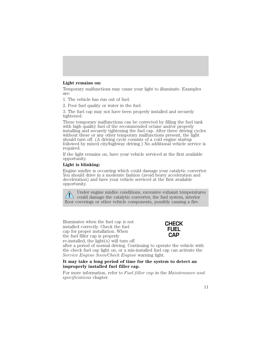 Instrument cluster | FORD 2003 Crown Victoria v.2 User Manual | Page 11 / 248