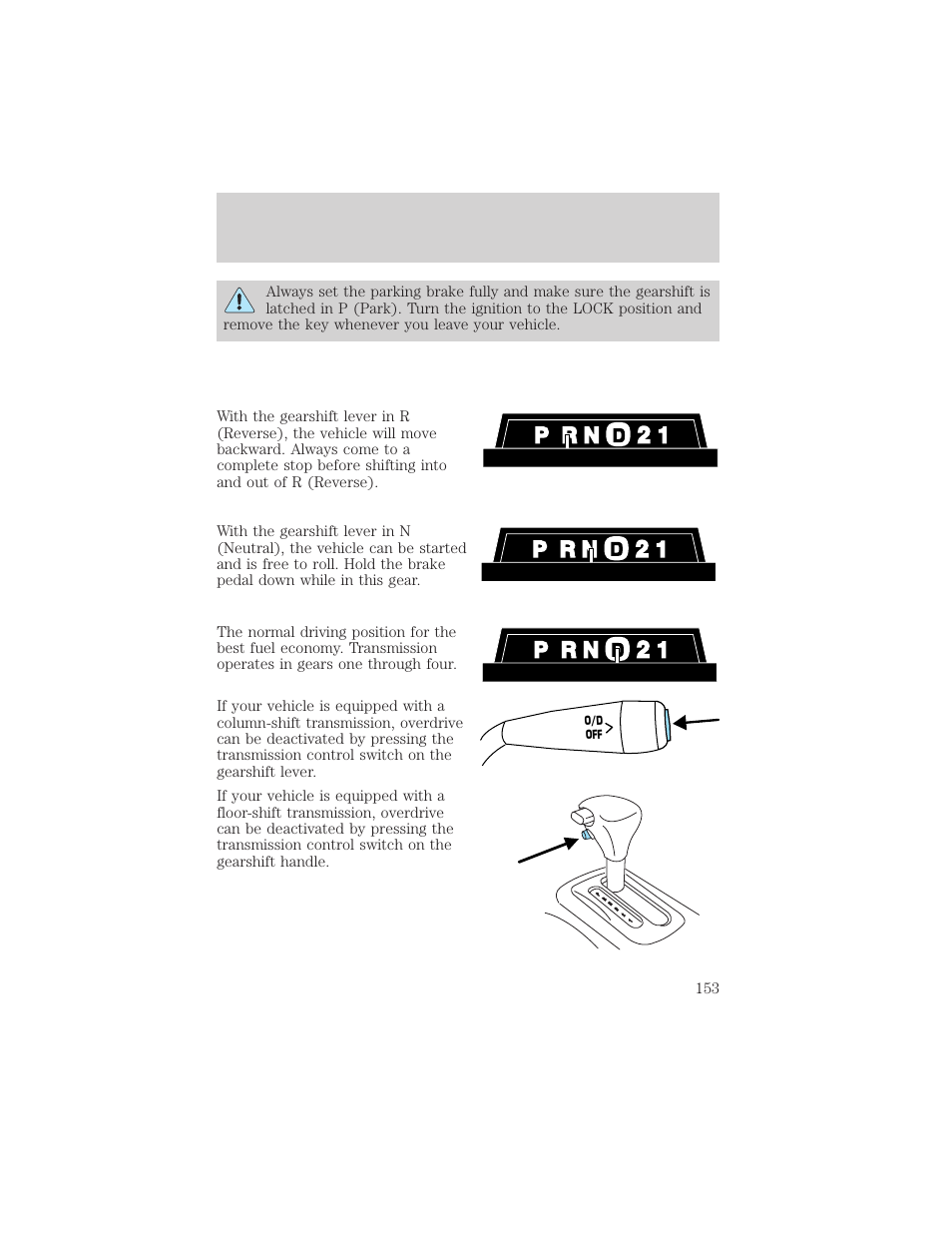 Driving | FORD 2003 Crown Victoria v.2 User Manual | Page 153 / 248