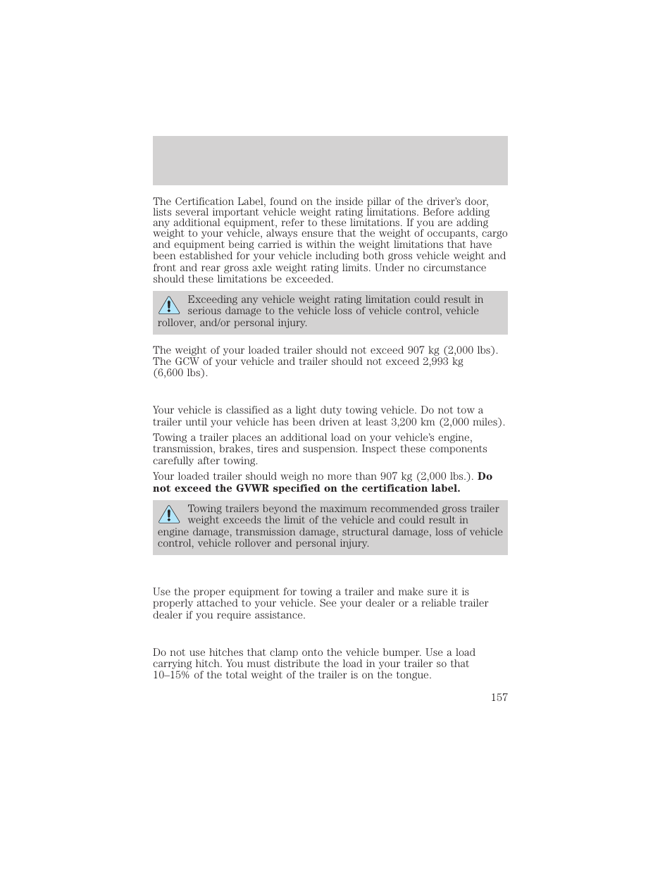 Driving | FORD 2003 Crown Victoria v.2 User Manual | Page 157 / 248