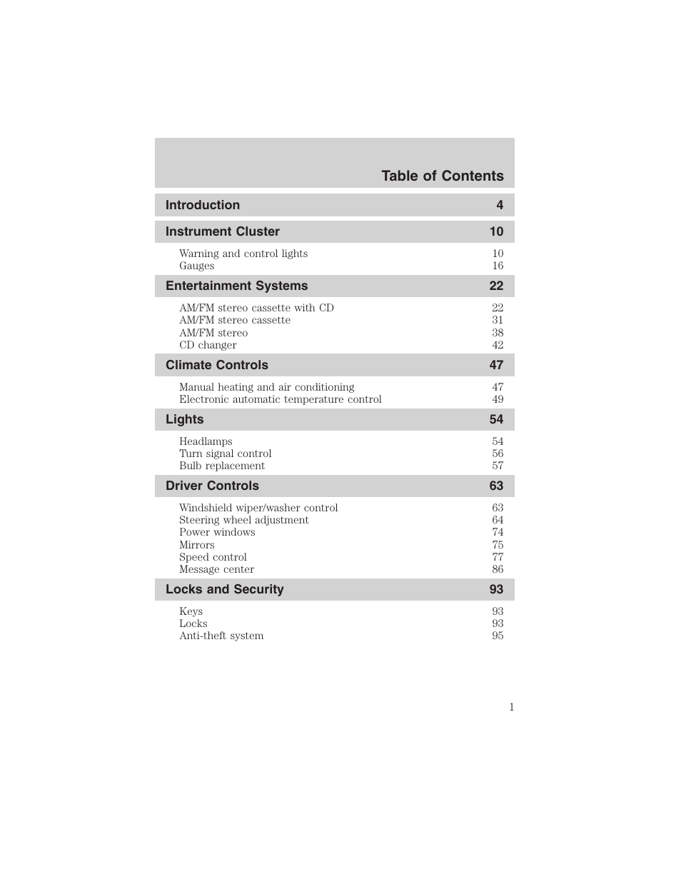 FORD 2003 Crown Victoria v.3 User Manual | 248 pages