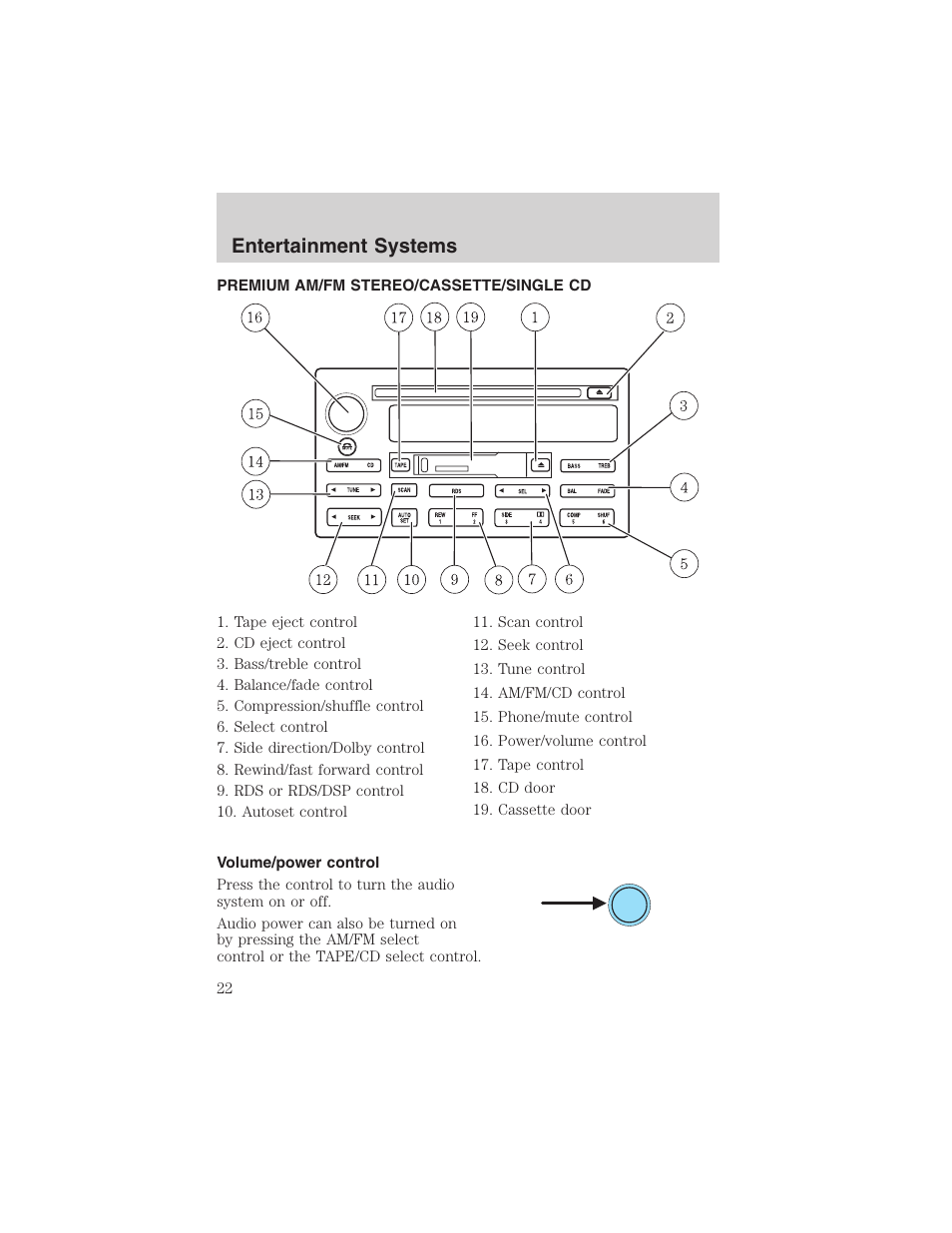 Entertainment systems | FORD 2003 Crown Victoria v.3 User Manual | Page 22 / 248