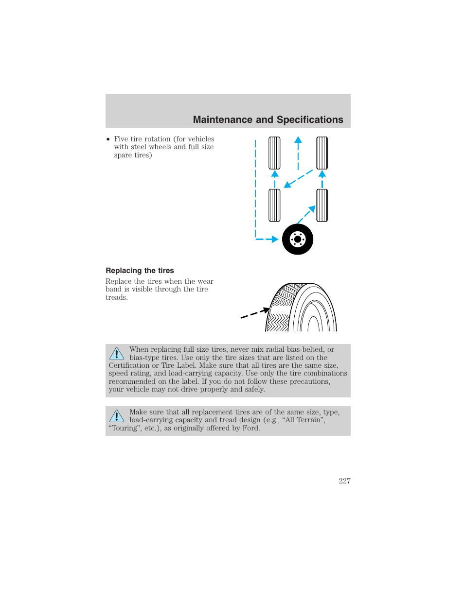 Maintenance and specifications | FORD 2003 Crown Victoria v.3 User Manual | Page 227 / 248