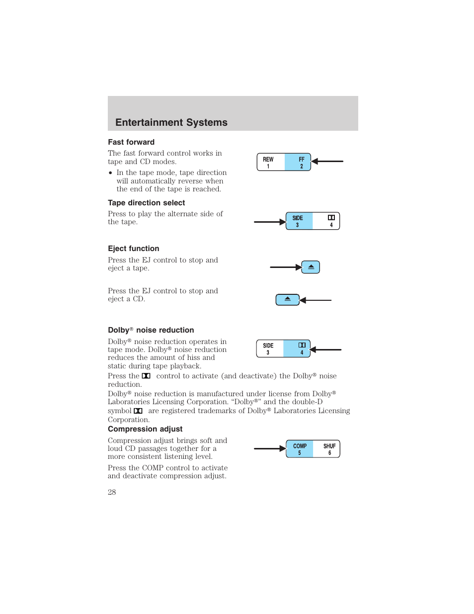 Entertainment systems | FORD 2003 Crown Victoria v.3 User Manual | Page 28 / 248