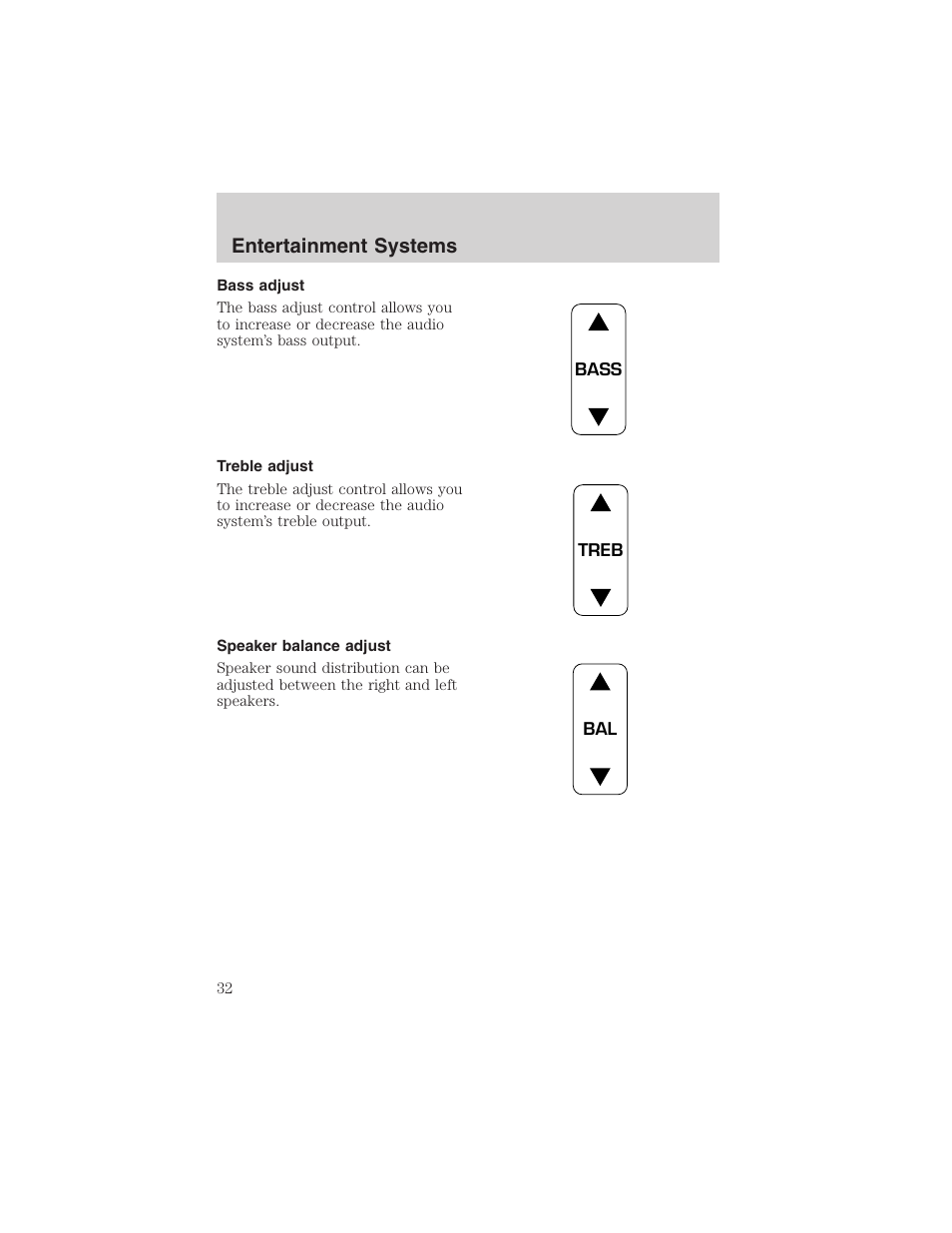 Entertainment systems | FORD 2003 Crown Victoria v.3 User Manual | Page 32 / 248