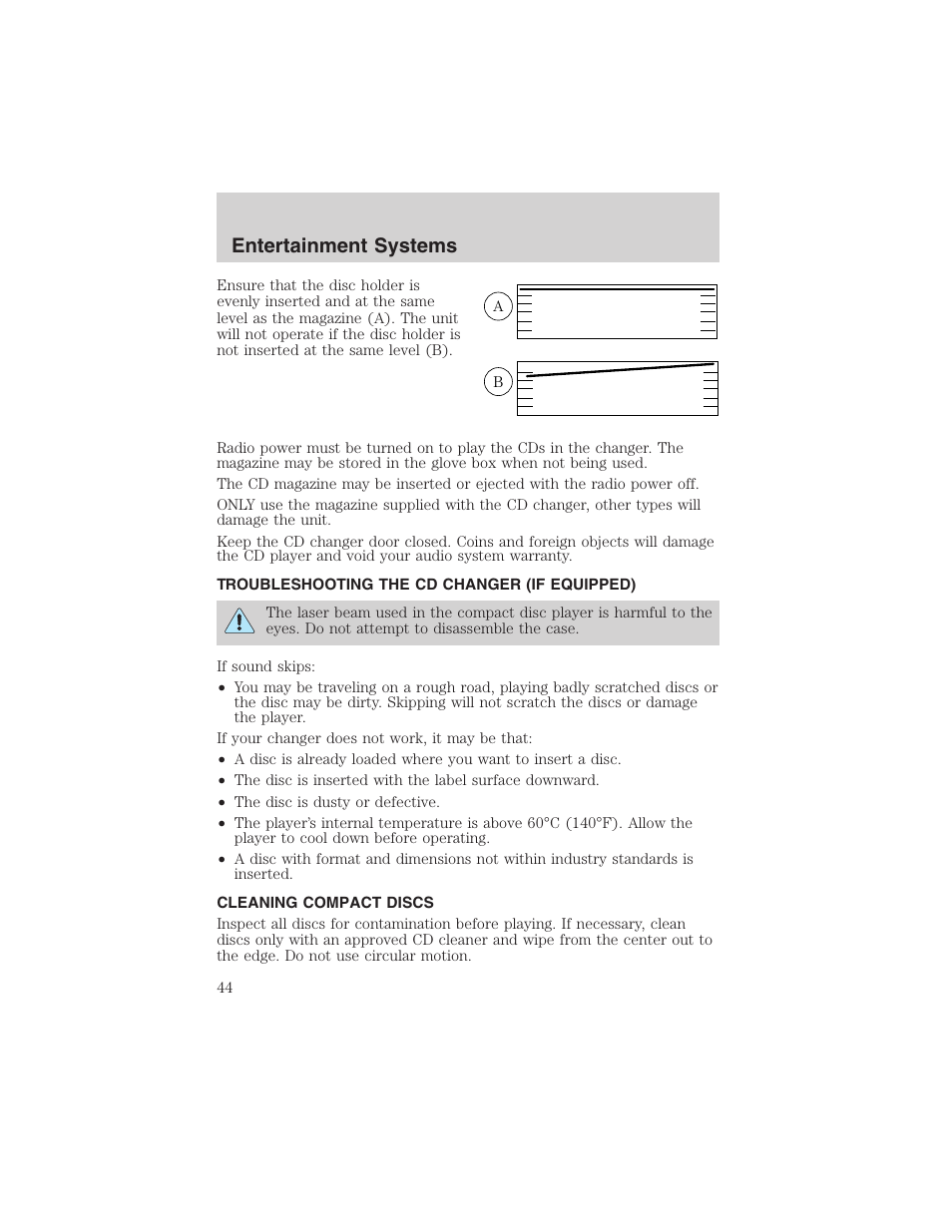 Entertainment systems | FORD 2003 Crown Victoria v.3 User Manual | Page 44 / 248