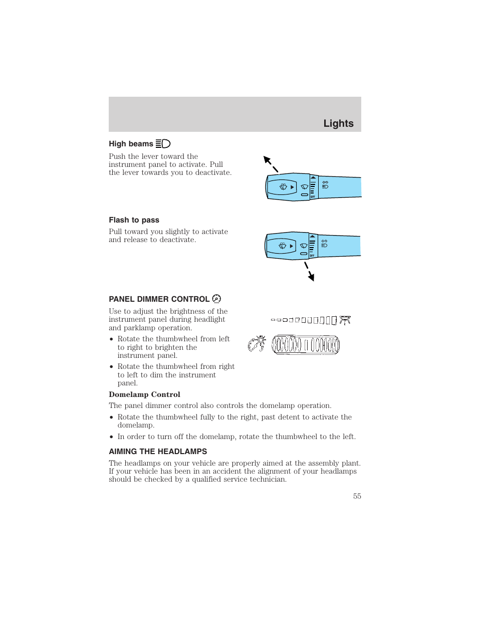 Lights | FORD 2003 Crown Victoria v.3 User Manual | Page 55 / 248