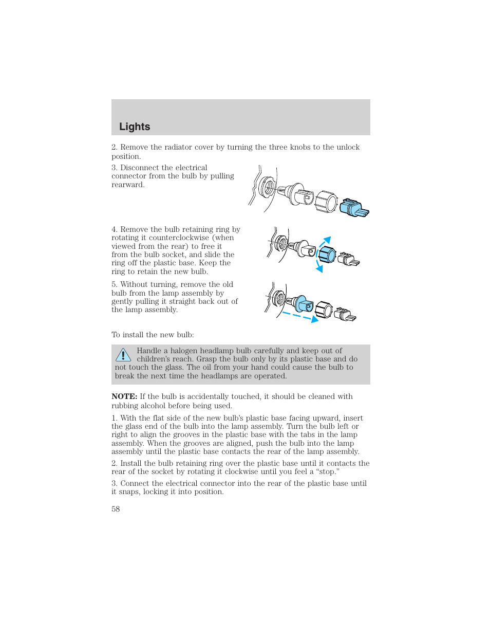 Lights | FORD 2003 Crown Victoria v.3 User Manual | Page 58 / 248
