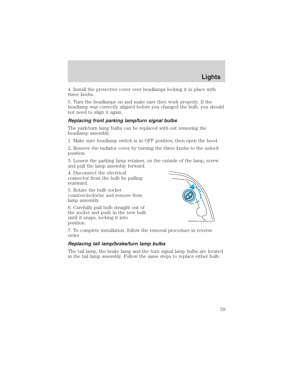 Lights | FORD 2003 Crown Victoria v.3 User Manual | Page 59 / 248