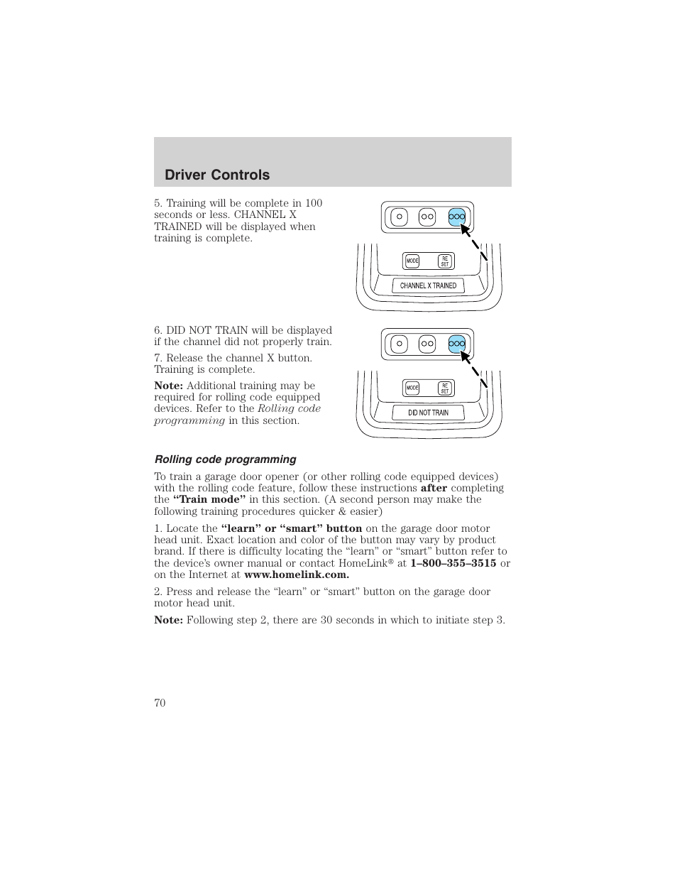 Driver controls | FORD 2003 Crown Victoria v.3 User Manual | Page 70 / 248