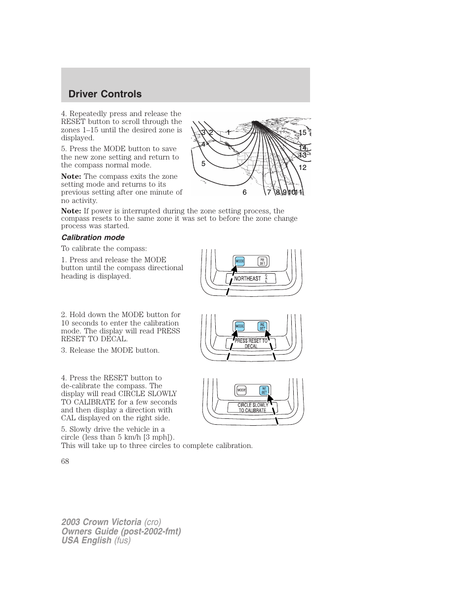 Driver controls | FORD 2003 Crown Victoria v.4 User Manual | Page 68 / 248