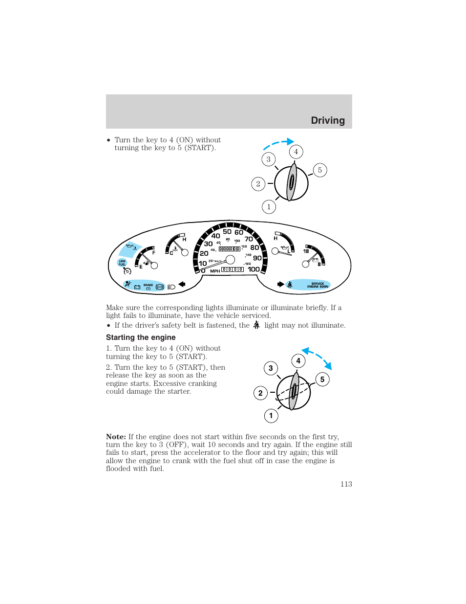 Driving | FORD 2003 E-550 v.1 User Manual | Page 113 / 232