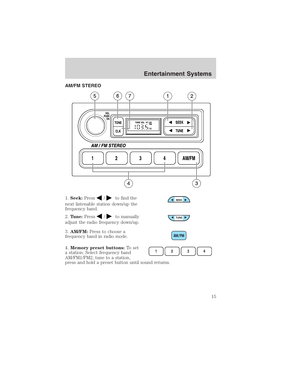 Entertainment systems | FORD 2003 E-550 v.1 User Manual | Page 15 / 232