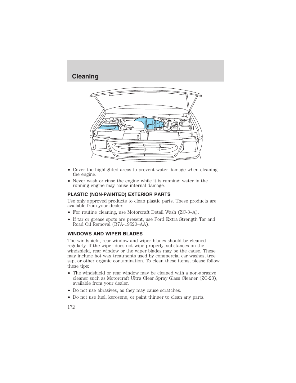 Cleaning | FORD 2003 E-550 v.1 User Manual | Page 172 / 232