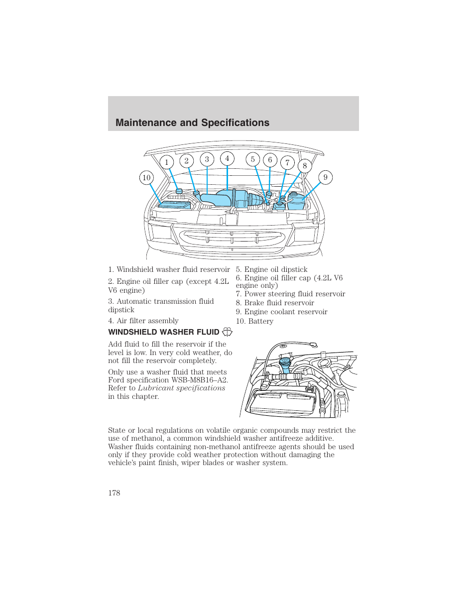 Maintenance and specifications | FORD 2003 E-550 v.1 User Manual | Page 178 / 232
