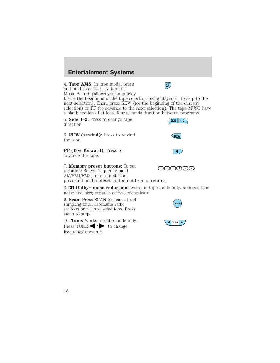 Entertainment systems | FORD 2003 E-550 v.1 User Manual | Page 18 / 232