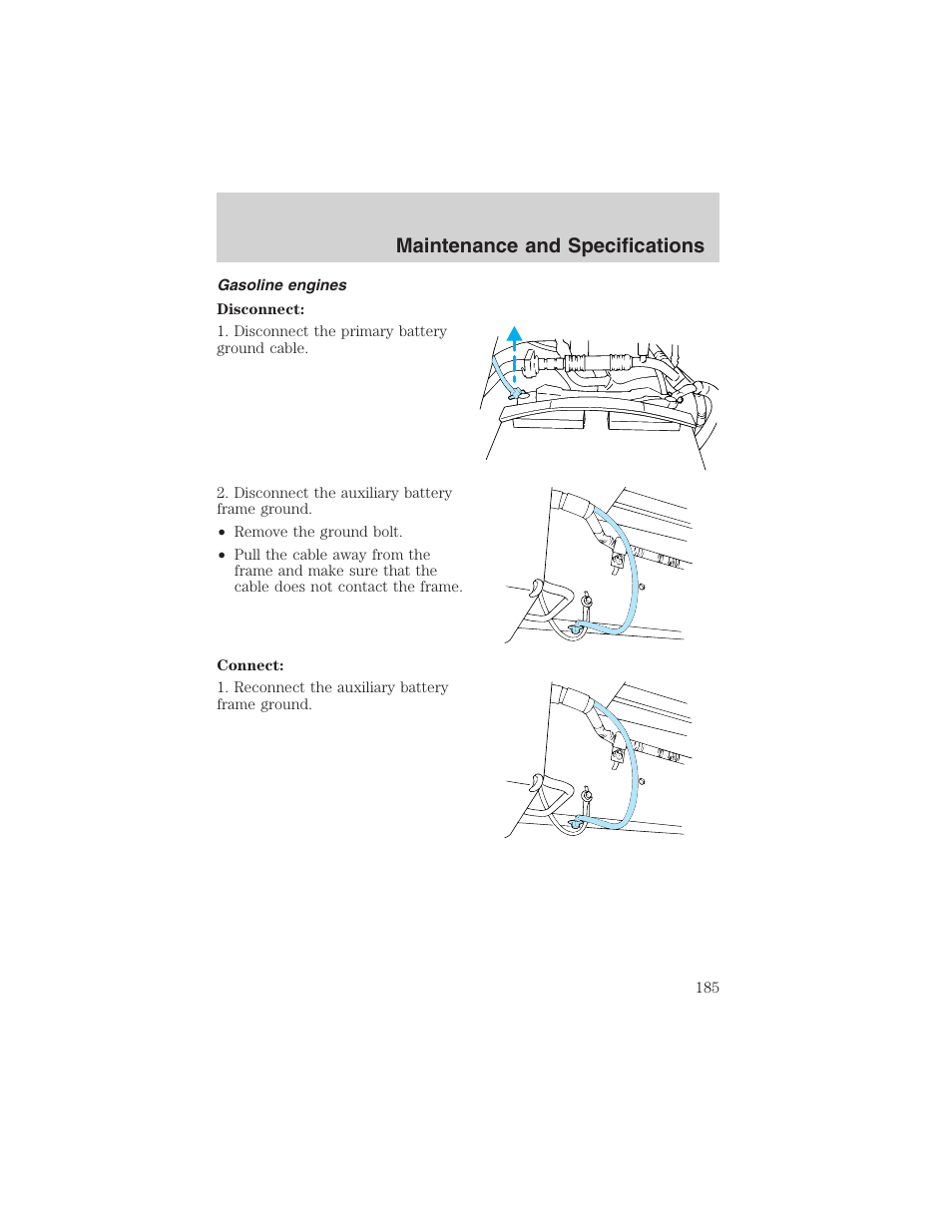 Maintenance and specifications | FORD 2003 E-550 v.1 User Manual | Page 185 / 232