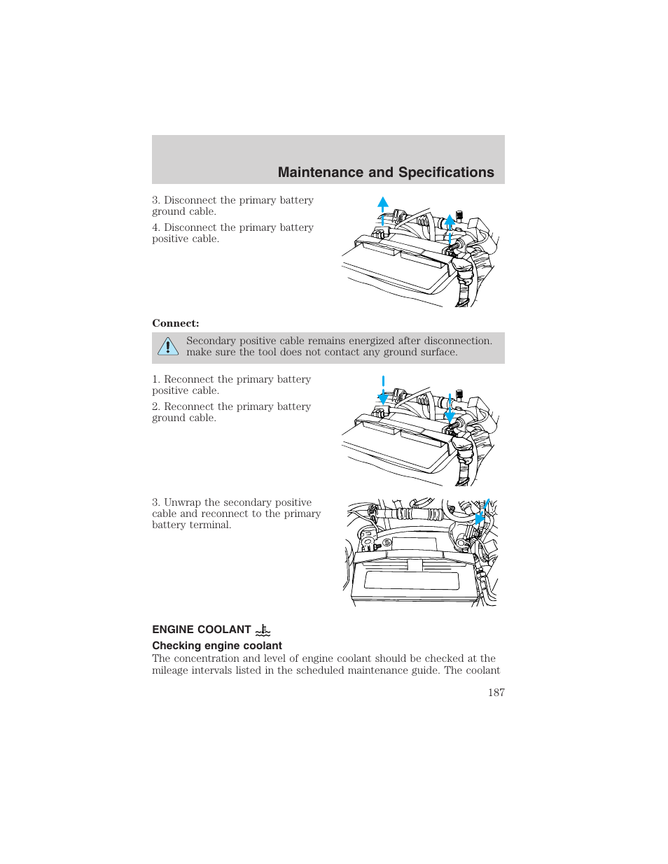Maintenance and specifications | FORD 2003 E-550 v.1 User Manual | Page 187 / 232