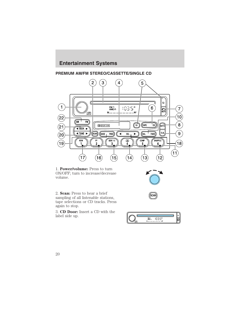 Entertainment systems | FORD 2003 E-550 v.1 User Manual | Page 20 / 232