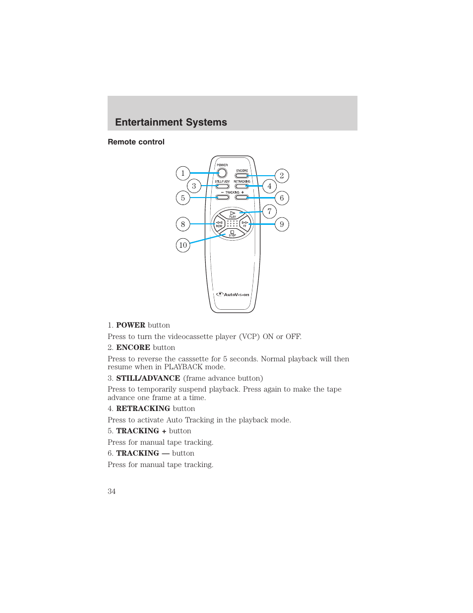 Entertainment systems | FORD 2003 E-550 v.1 User Manual | Page 34 / 232