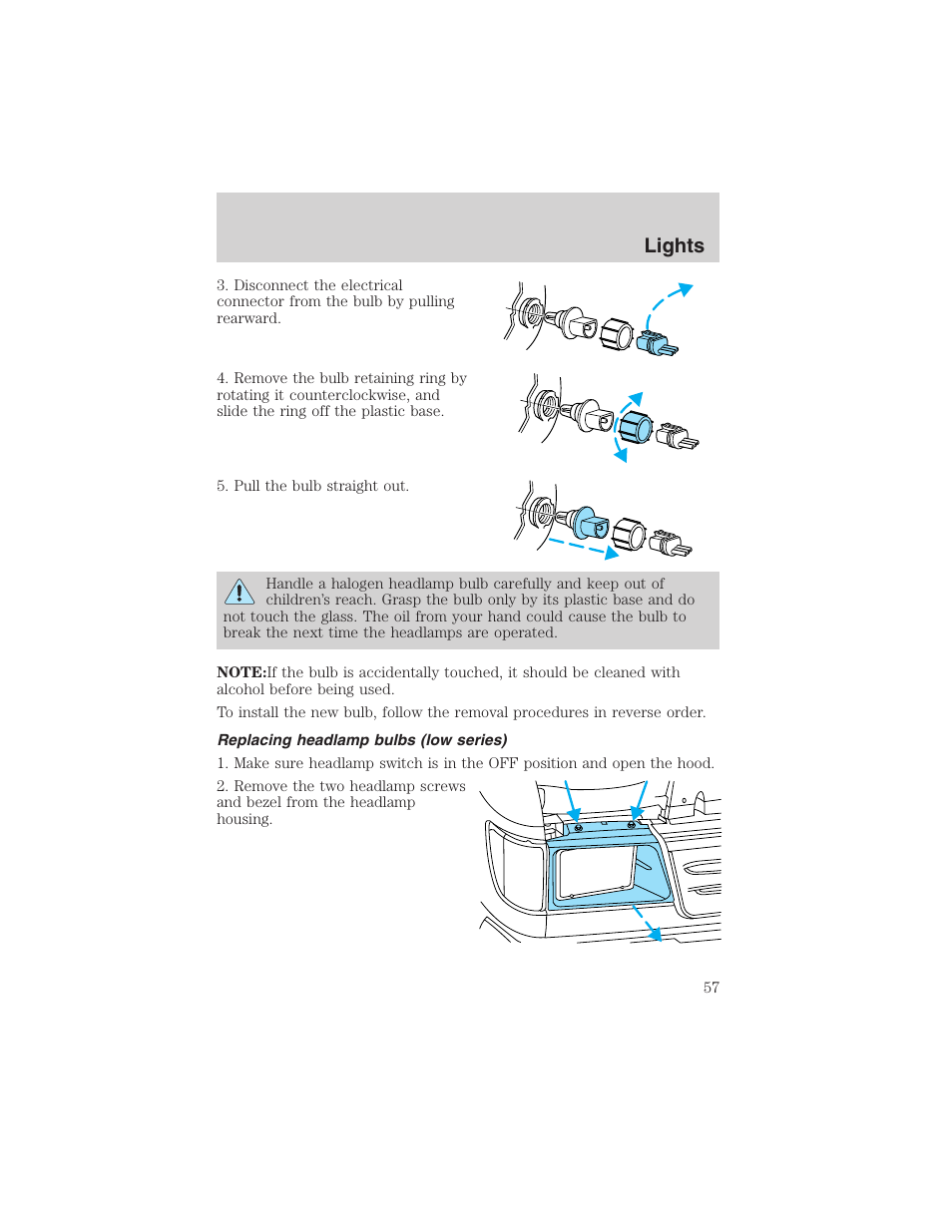 Lights | FORD 2003 E-550 v.1 User Manual | Page 57 / 232