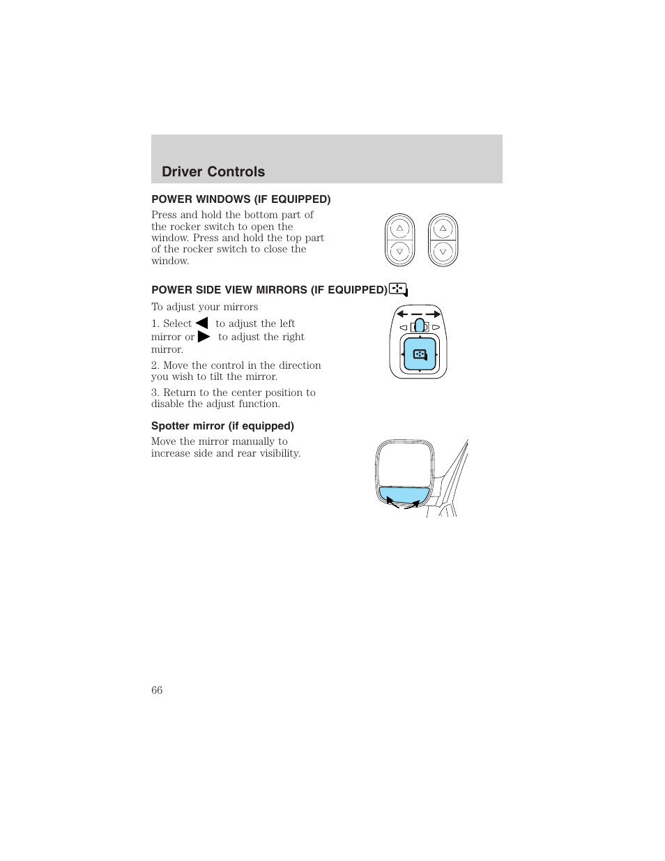 Driver controls | FORD 2003 E-550 v.1 User Manual | Page 66 / 232