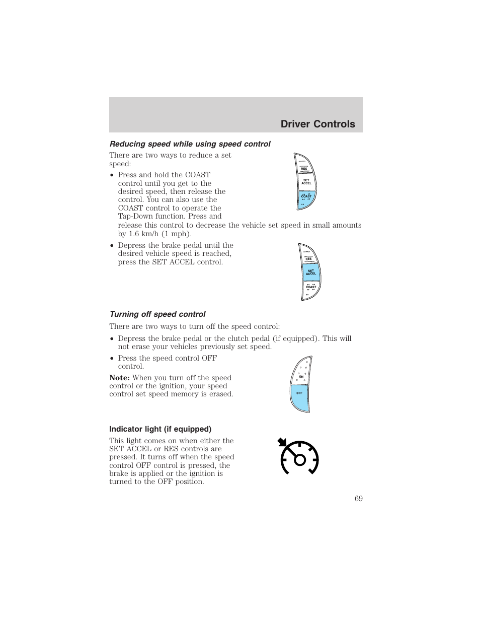 Driver controls | FORD 2003 E-550 v.1 User Manual | Page 69 / 232