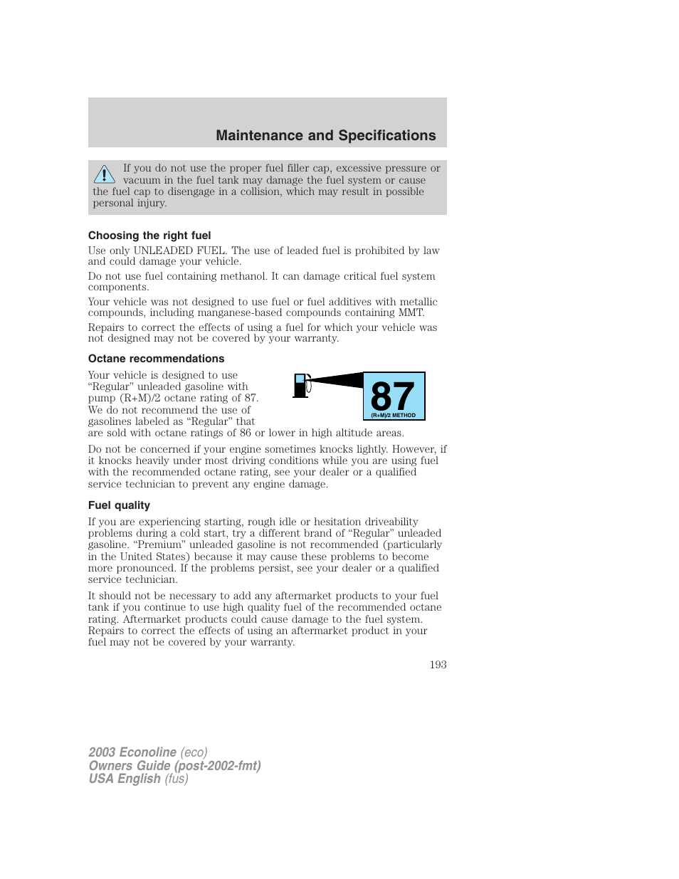 FORD 2003 E-550 v.2 User Manual | Page 193 / 232