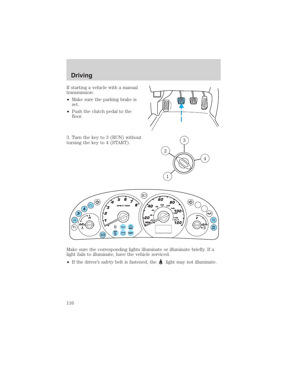 Driving | FORD 2003 Escape v.1 User Manual | Page 116 / 240