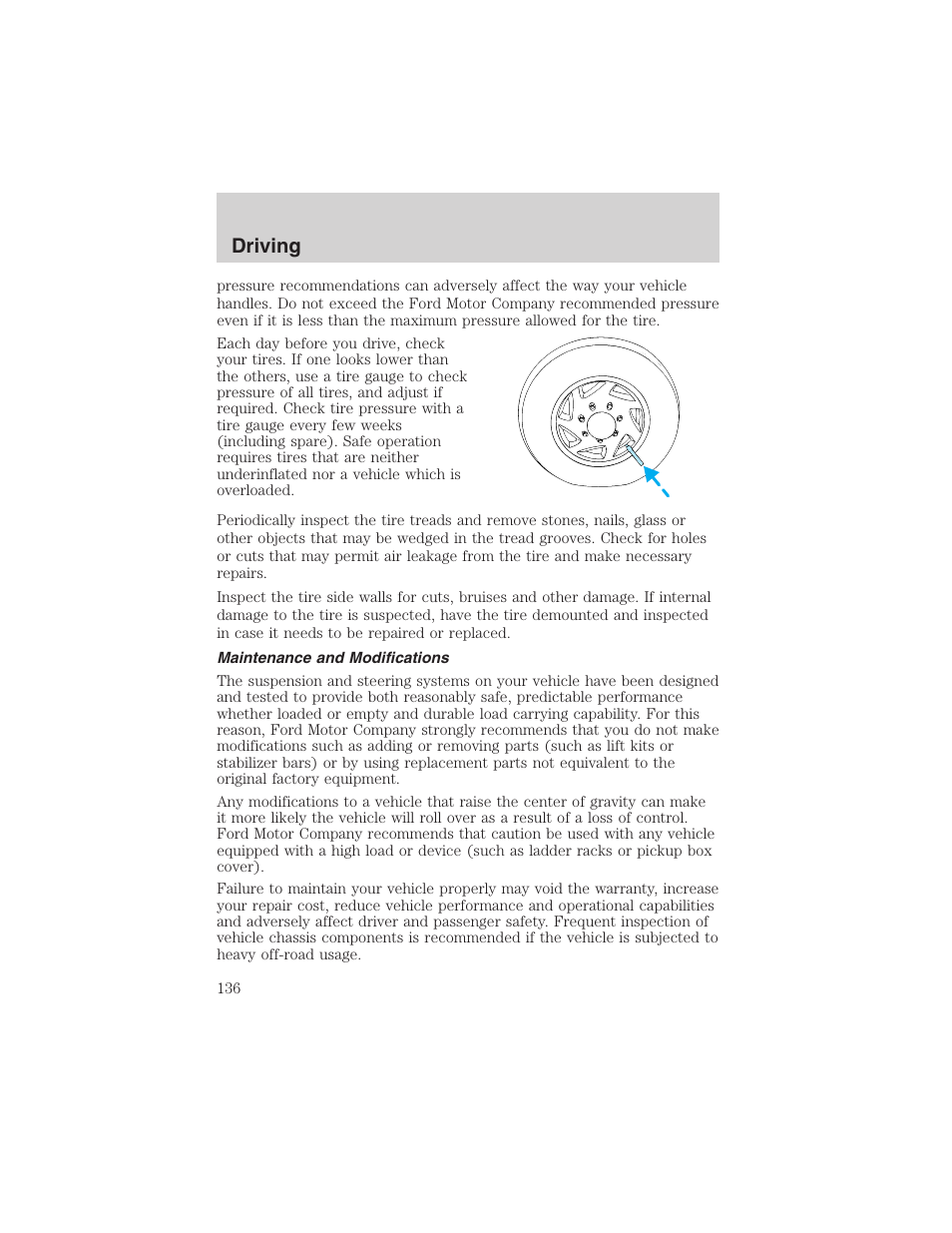 Driving | FORD 2003 Escape v.1 User Manual | Page 136 / 240