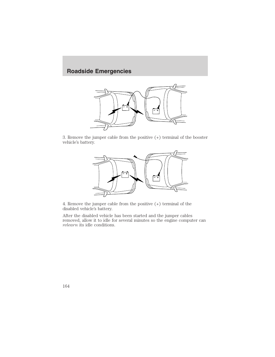 Roadside emergencies | FORD 2003 Escape v.1 User Manual | Page 164 / 240