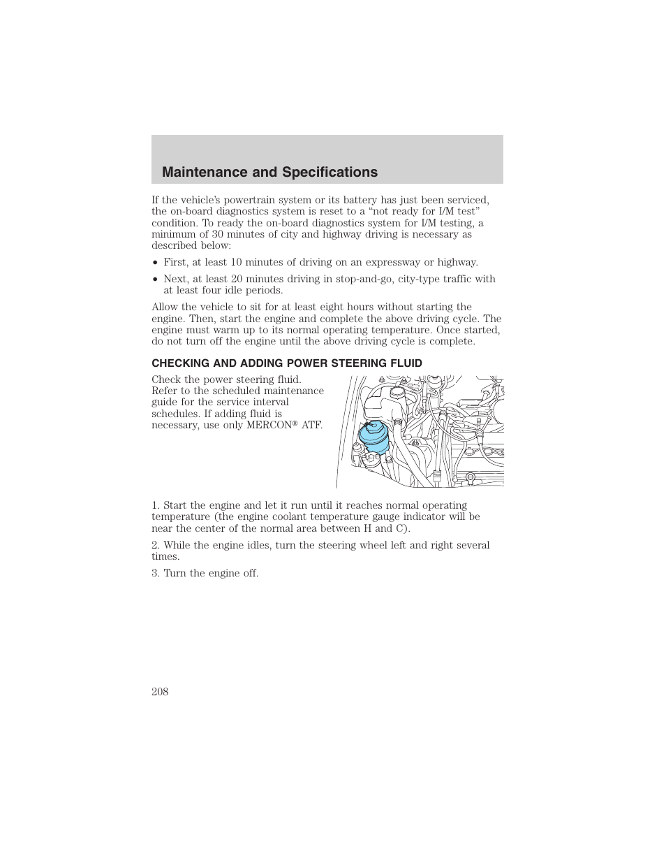 Maintenance and specifications | FORD 2003 Escape v.1 User Manual | Page 208 / 240