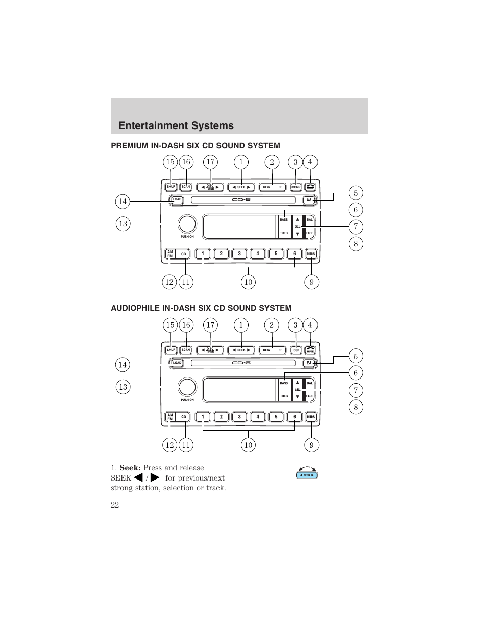 Entertainment systems | FORD 2003 Escape v.1 User Manual | Page 22 / 240