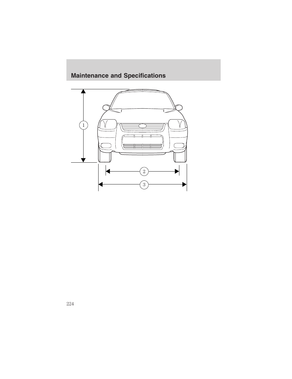 Maintenance and specifications | FORD 2003 Escape v.1 User Manual | Page 224 / 240