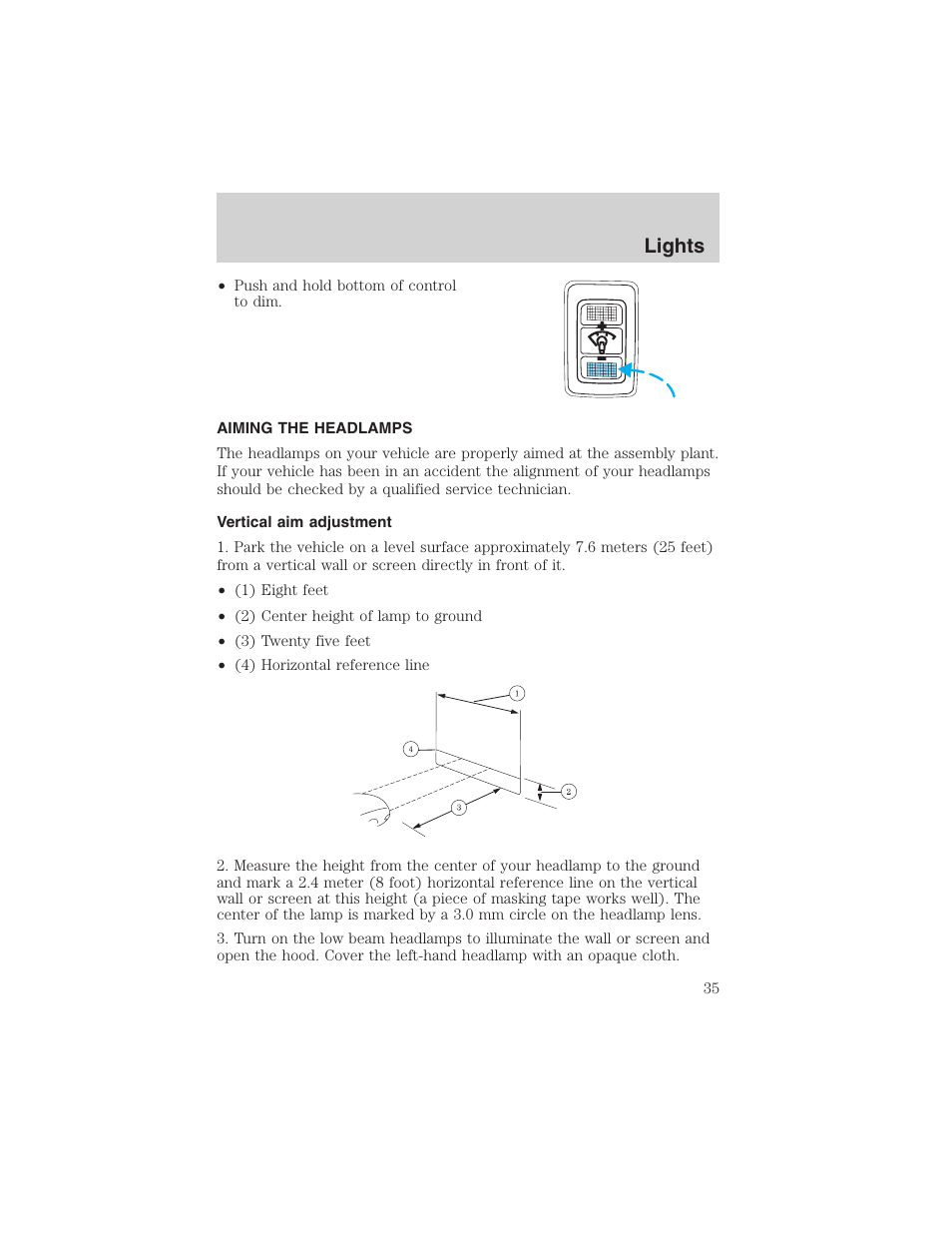 Lights | FORD 2003 Escape v.1 User Manual | Page 35 / 240