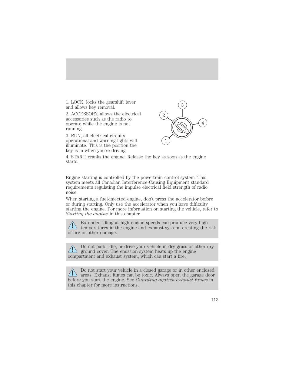 Driving | FORD 2003 Escape v.2 User Manual | Page 113 / 240