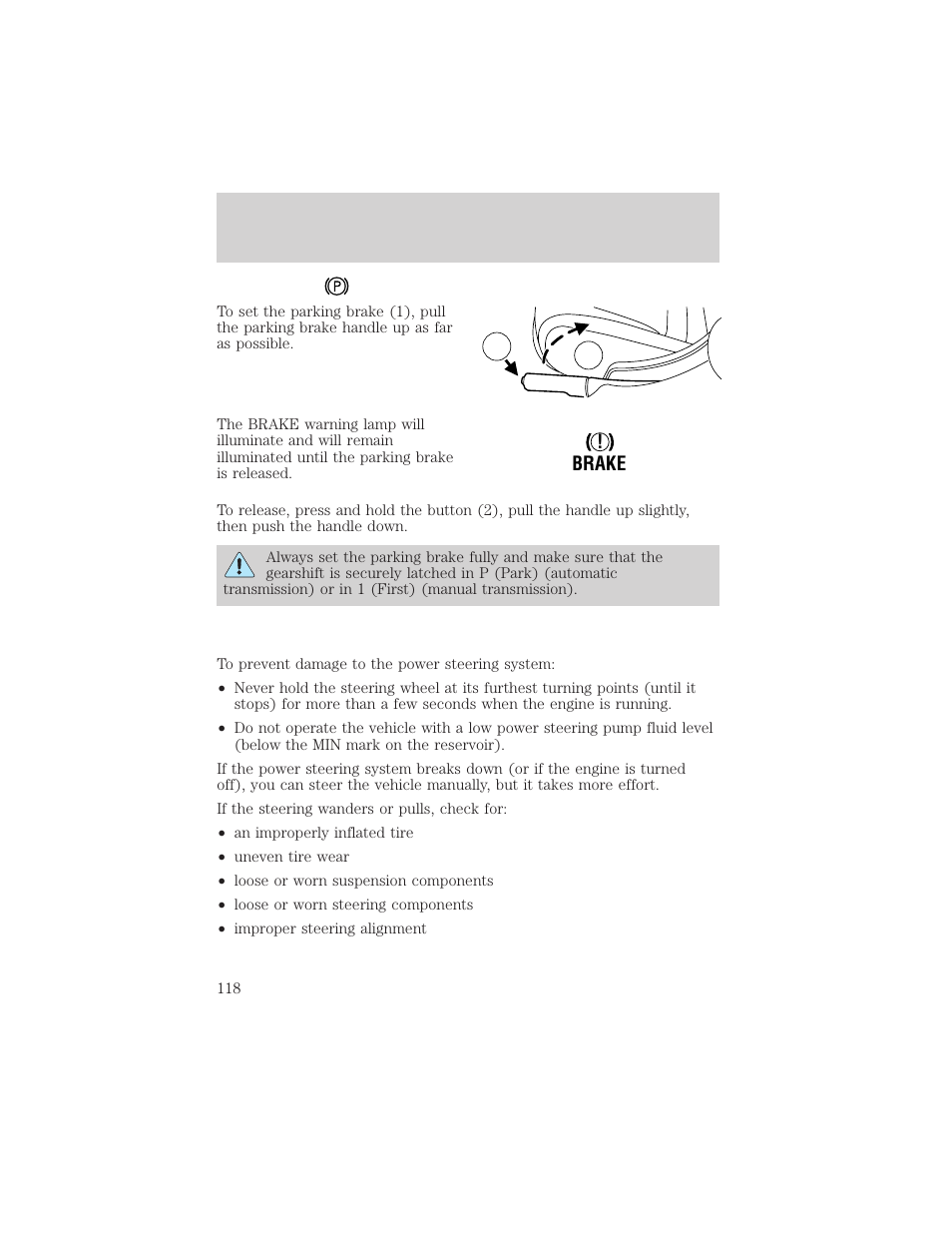 Driving | FORD 2003 Escape v.2 User Manual | Page 118 / 240