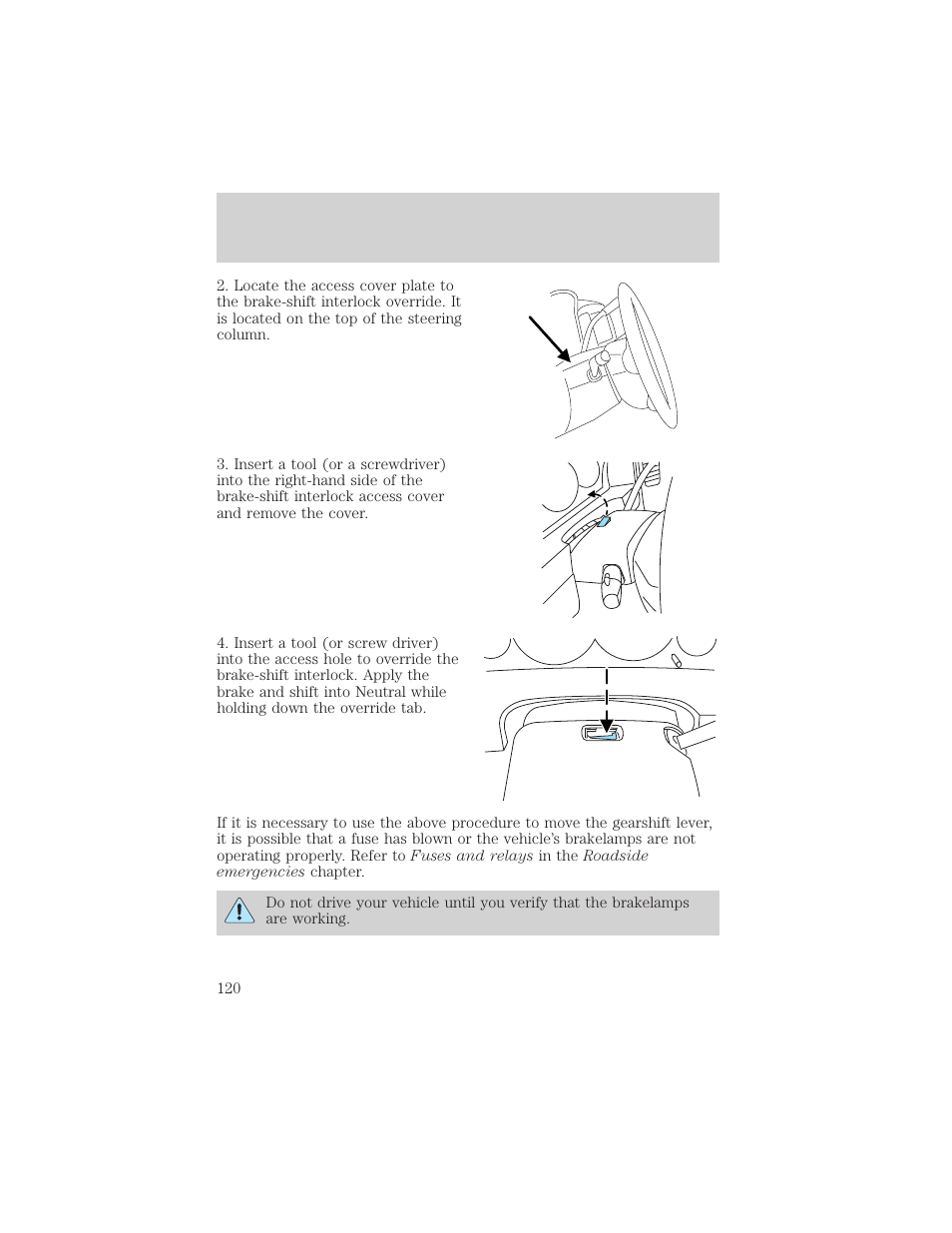 Driving | FORD 2003 Escape v.2 User Manual | Page 120 / 240