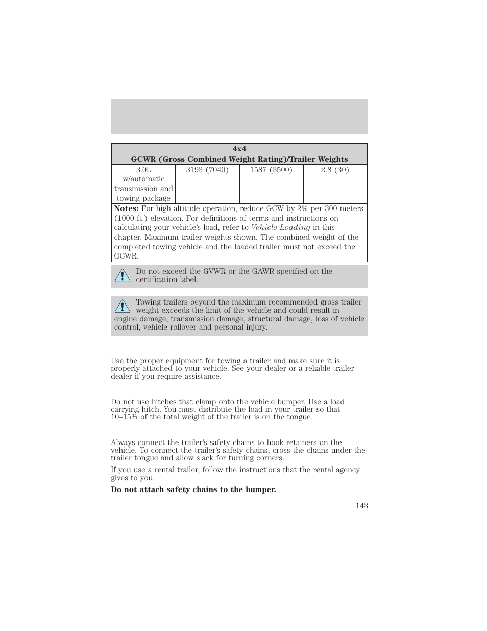 Driving | FORD 2003 Escape v.2 User Manual | Page 143 / 240