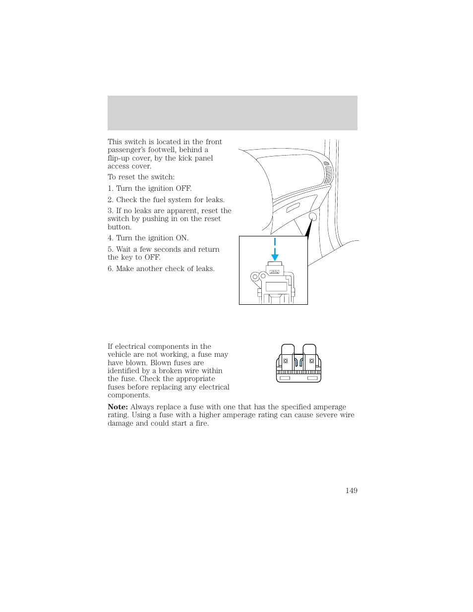 Roadside emergencies | FORD 2003 Escape v.2 User Manual | Page 149 / 240