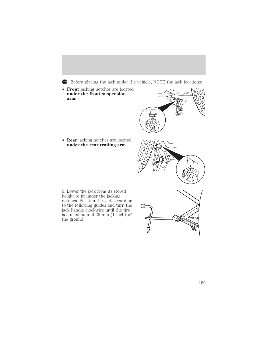 Roadside emergencies | FORD 2003 Escape v.2 User Manual | Page 159 / 240