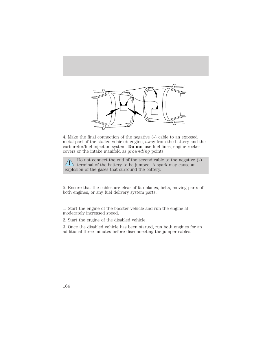 Roadside emergencies | FORD 2003 Escape v.2 User Manual | Page 164 / 240