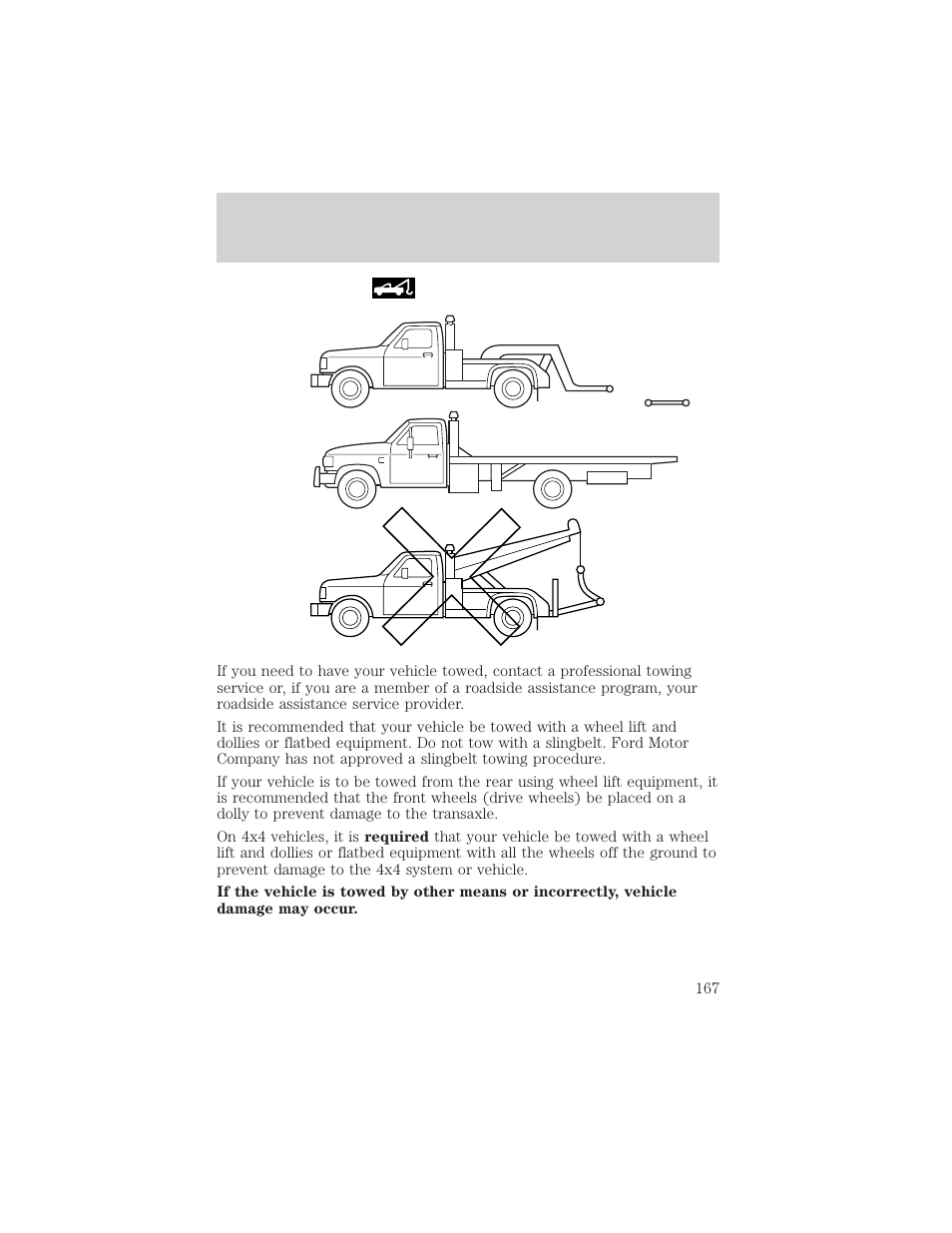 Roadside emergencies | FORD 2003 Escape v.2 User Manual | Page 167 / 240