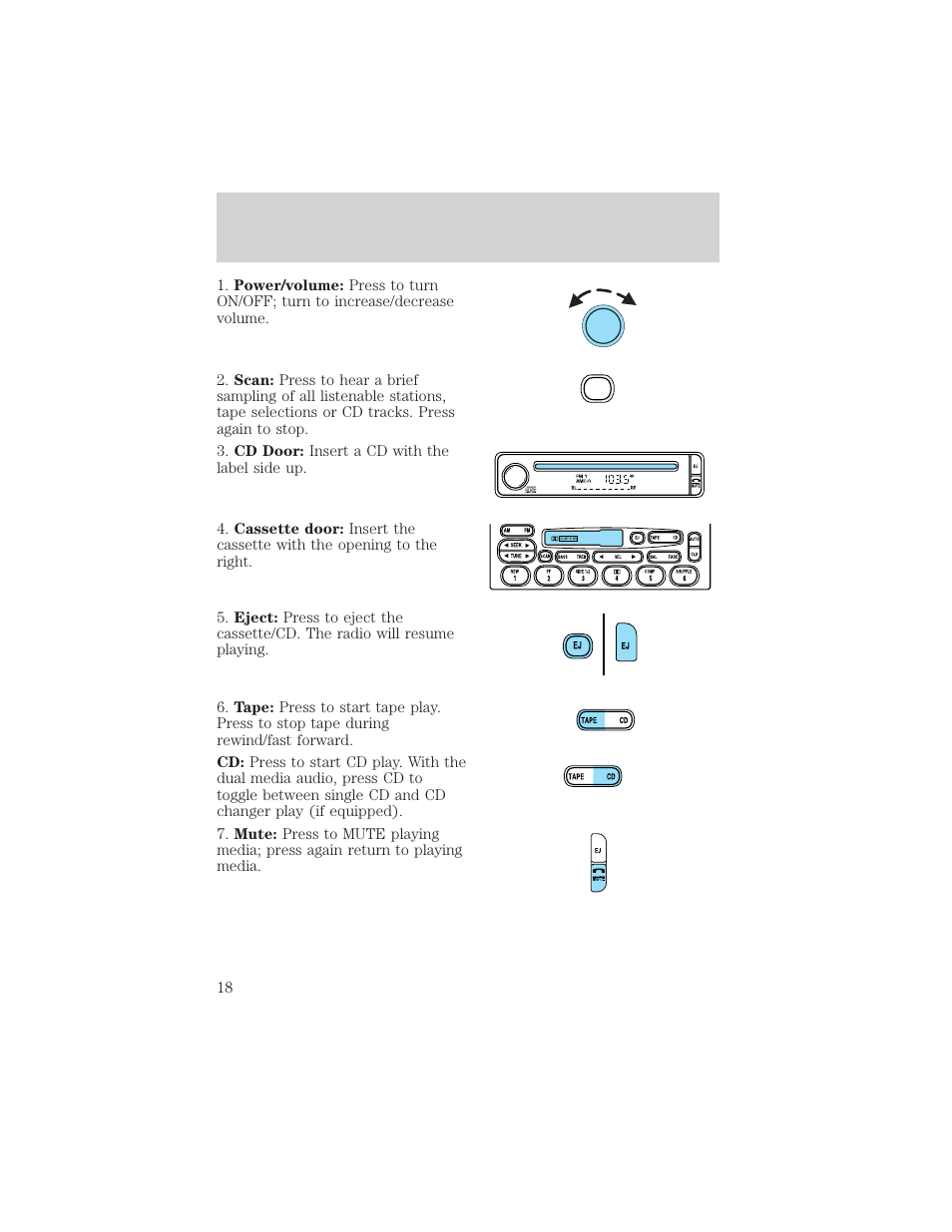 Entertainment systems | FORD 2003 Escape v.2 User Manual | Page 18 / 240